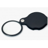 Loupe de poche pliable - protection imitation cuir - Ø 5 cm - grossissement 3X - l'unité