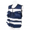 Gilet d'intervention multi poches Dimatex STAFF - bleu nuit - l'unité