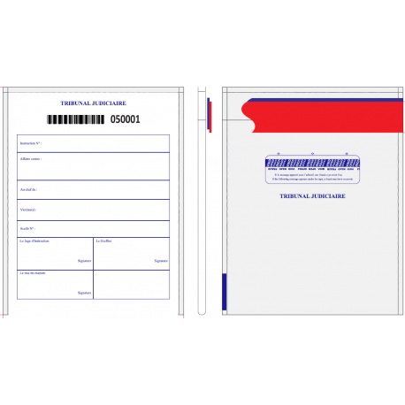 SACHET SCELLÉ SÉCURISÉ TRIBUNAL JUDICIAIRE - 175 X 220 MM - LOT DE 50