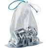 Sachet plastique à cordonnets pour scellé - lot de 100