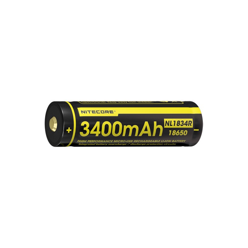 Batterie Accus Li-Ion 18650 Nitecore 3400 mAh