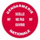 Pastille adhésive rouge sécurisée Gendarmerie Nationale - lot de 100