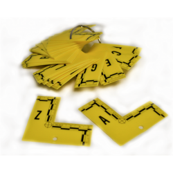 Equerre plate jaune Alphabetique : De A à Z - le lot