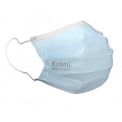 Masques médicaux KOLMI OPAIR FLOWPACK 3 plis - Type II avec élastique non tissé - norme EN14683 - sachet de 25 pièces 