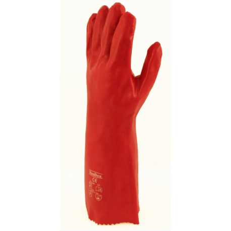 Gant Venitex PVC Chimique Rouge - Longueur 40 cm - La paire