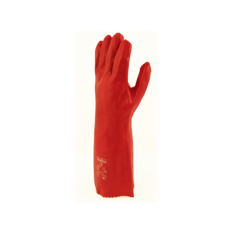 98 65 41, Knipex Gant d'électricien, Caoutchouc, Taille des gants 10,  Rouge, Paire (2 pièces)